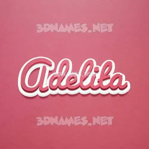 adelita in Red Scribble style - 3D name wallpaper