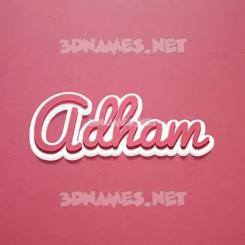 adham in Red Scribble style - 3D name wallpaper