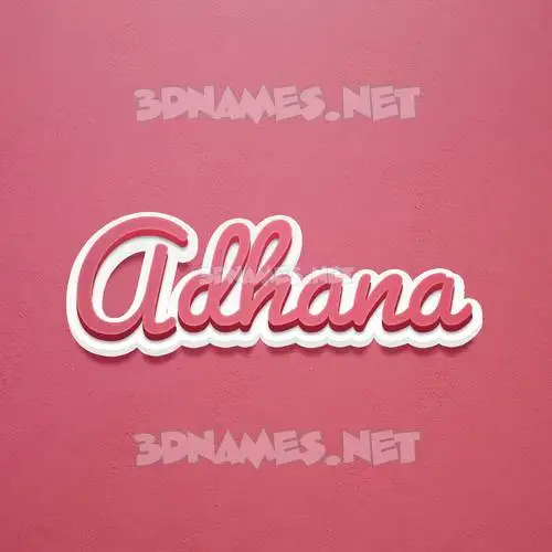 adhana in Red Scribble style - 3D name wallpaper