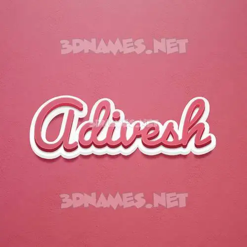 adivesh in Red Scribble style - 3D name wallpaper