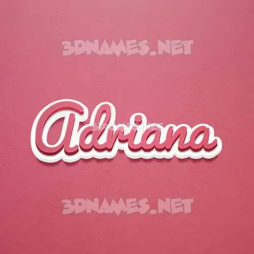adriana in Red Scribble style - 3D name wallpaper