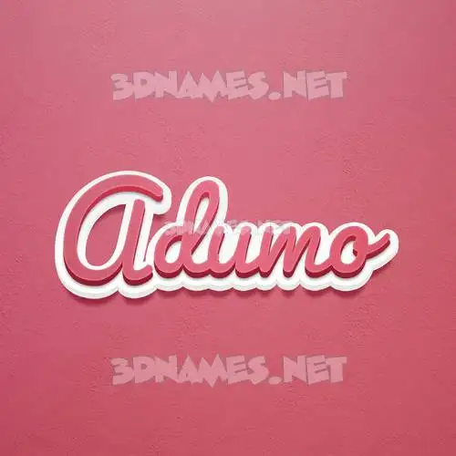 adumo in Red Scribble style - 3D name wallpaper