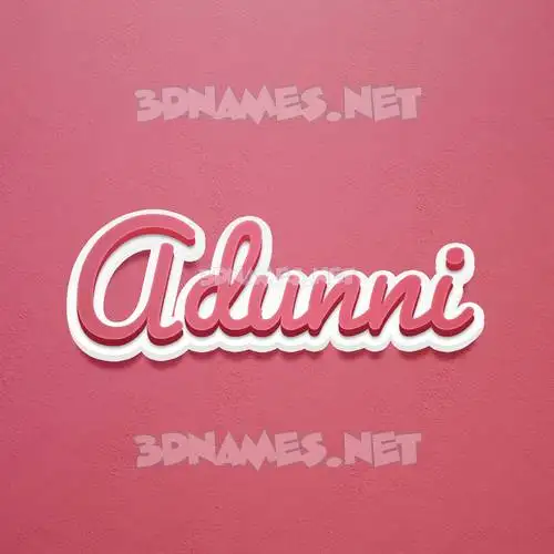 adunni in Red Scribble style - 3D name wallpaper