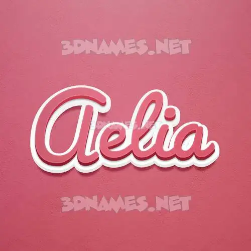 aelia in Red Scribble style - 3D name wallpaper