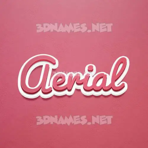 aerial in Red Scribble style - 3D name wallpaper