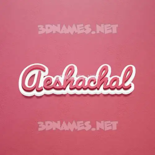 aeshachal in Red Scribble style - 3D name wallpaper
