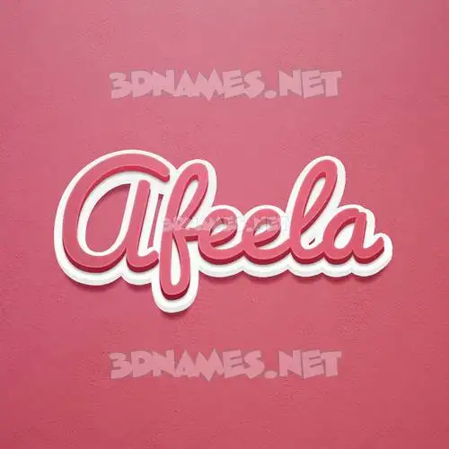 afeela in Red Scribble style - 3D name wallpaper