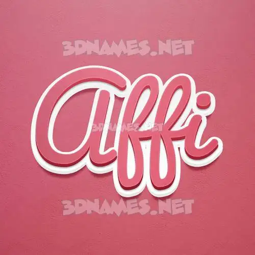 affi in Red Scribble style - 3D name wallpaper