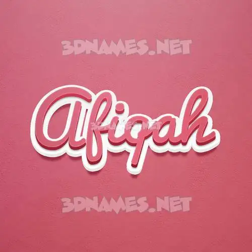 afiqah in Red Scribble style - 3D name wallpaper