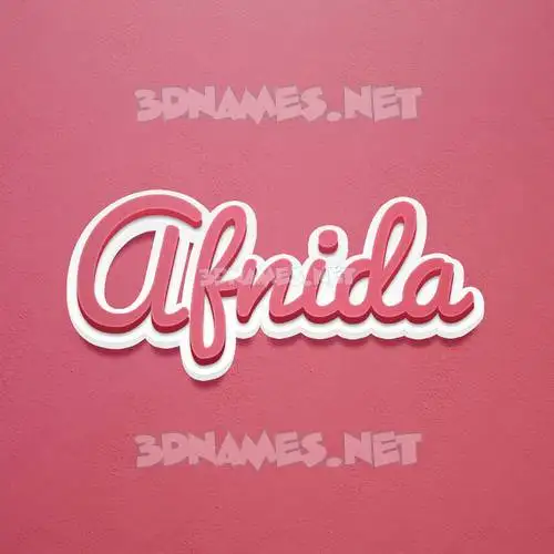 afnida in Red Scribble style - 3D name wallpaper