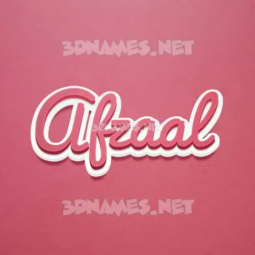 afzaal in Red Scribble style - 3D name wallpaper