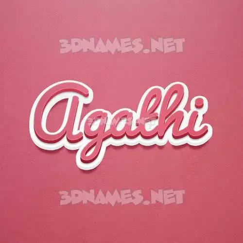 agathi in Red Scribble style - 3D name wallpaper