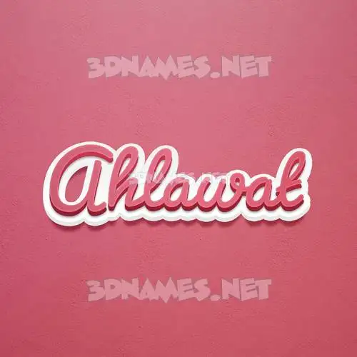 ahlawat in Red Scribble style - 3D name wallpaper