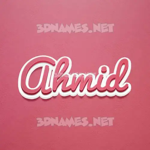 ahmid in Red Scribble style - 3D name wallpaper