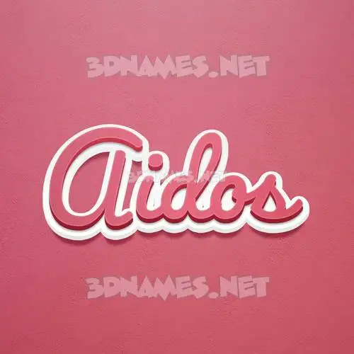 aidos in Red Scribble style - 3D name wallpaper