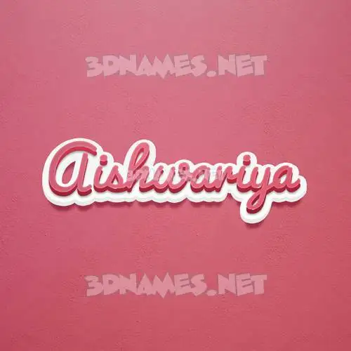 aishwariya in Red Scribble style - 3D name wallpaper