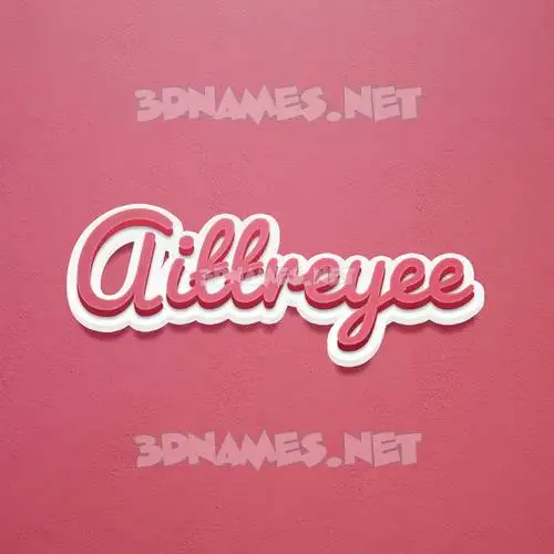 aittreyee in Red Scribble style - 3D name wallpaper