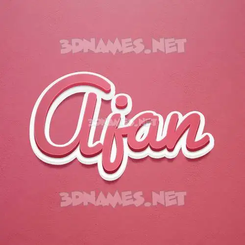 ajan in Red Scribble style - 3D name wallpaper