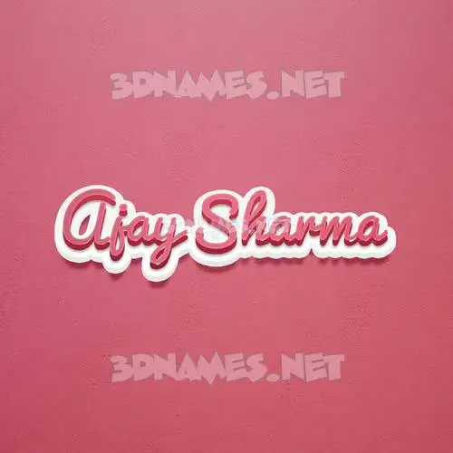 ajay sharma in Red Scribble style - 3D name wallpaper