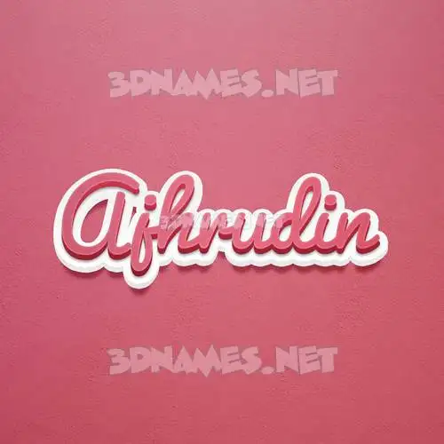 ajhrudin in Red Scribble style - 3D name wallpaper
