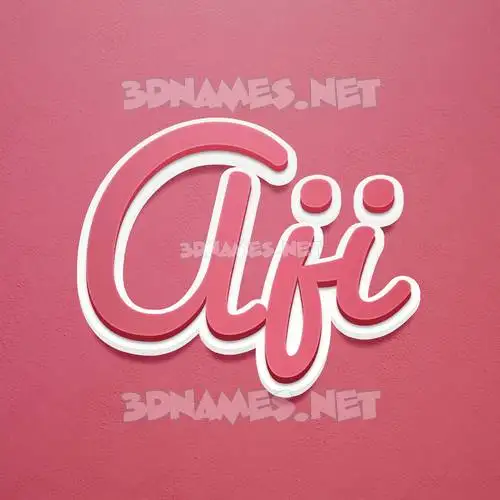 aji in Red Scribble style - 3D name wallpaper