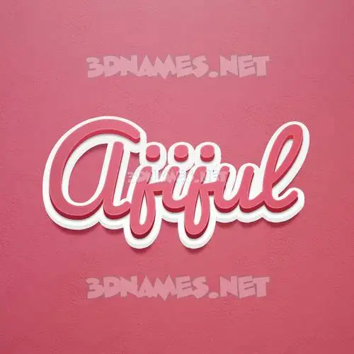 ajijul in Red Scribble style - 3D name wallpaper