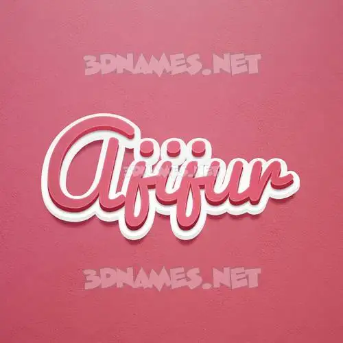 ajijur in Red Scribble style - 3D name wallpaper