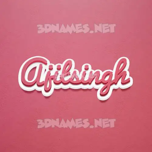 ajitsingh in Red Scribble style - 3D name wallpaper