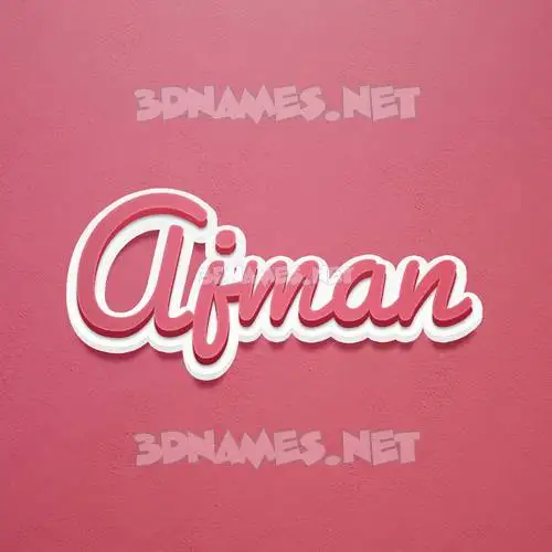 ajman in Red Scribble style - 3D name wallpaper