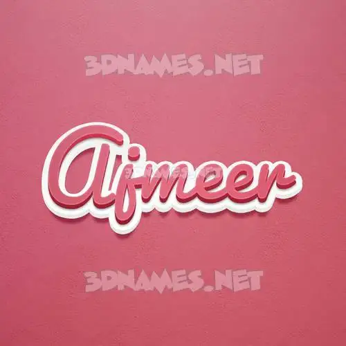 ajmeer in Red Scribble style - 3D name wallpaper