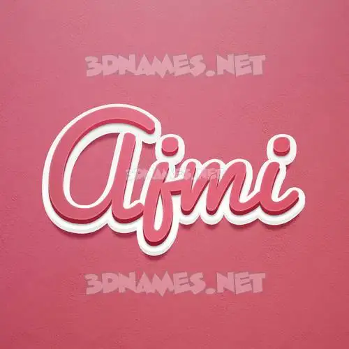 ajmi in Red Scribble style - 3D name wallpaper