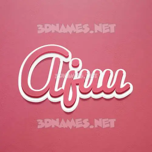 ajuu in Red Scribble style - 3D name wallpaper
