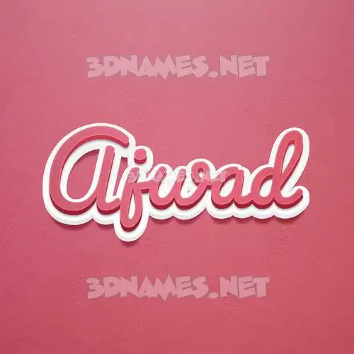 ajwad in Red Scribble style - 3D name wallpaper
