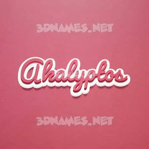 akalyptos in Red Scribble style - 3D name wallpaper