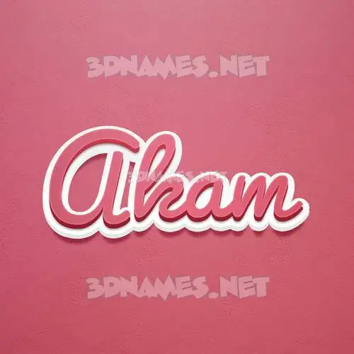 akam in Red Scribble style - 3D name wallpaper