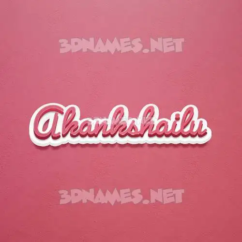 akankshailu in Red Scribble style - 3D name wallpaper