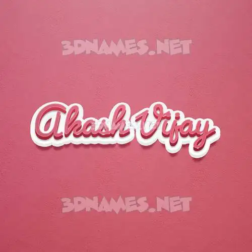 akash vijay in Red Scribble style - 3D name wallpaper