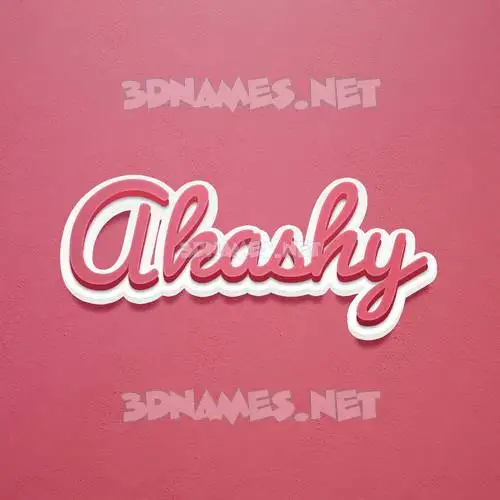 akashy in Red Scribble style - 3D name wallpaper