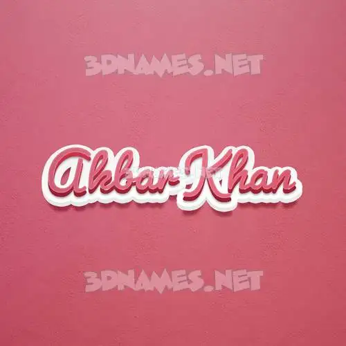 akbar khan in Red Scribble style - 3D name wallpaper