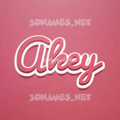 akey in Red Scribble style - 3D name wallpaper