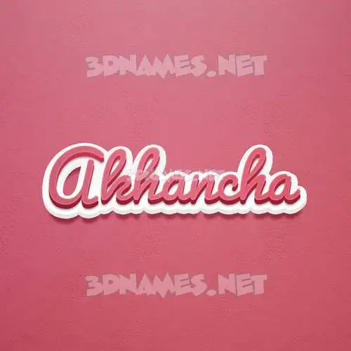 akhancha in Red Scribble style - 3D name wallpaper