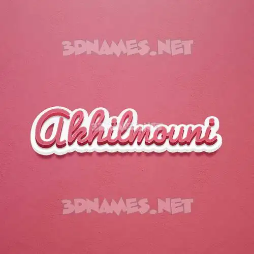 akhilmouni in Red Scribble style - 3D name wallpaper