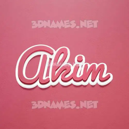 akim in Red Scribble style - 3D name wallpaper