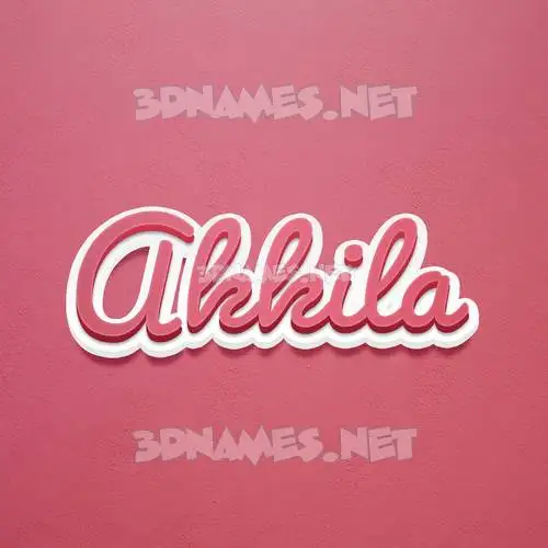 akkila in Red Scribble style - 3D name wallpaper