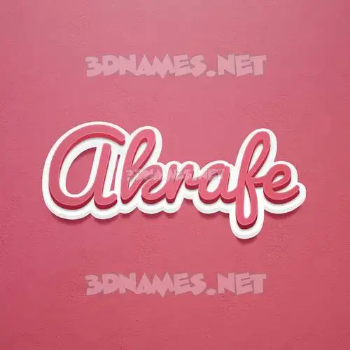 akrafe in Red Scribble style - 3D name wallpaper