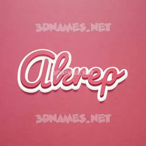 akrep in Red Scribble style - 3D name wallpaper