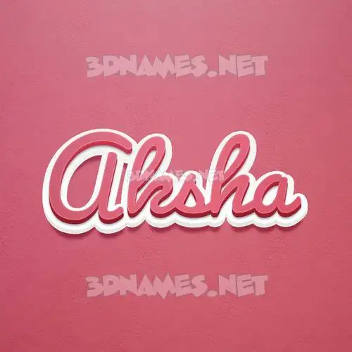 aksha in Red Scribble style - 3D name wallpaper