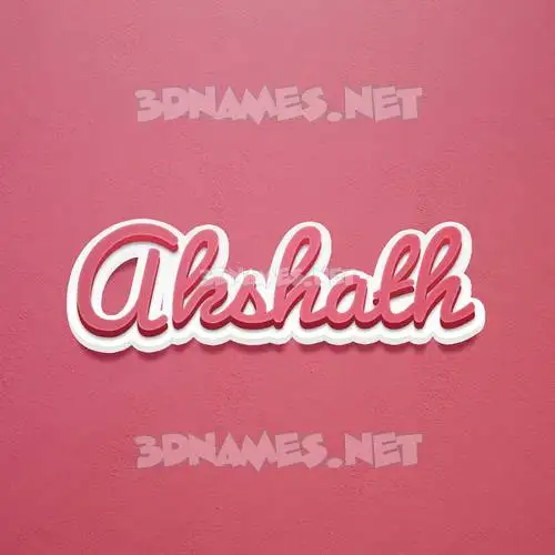 akshath in Red Scribble style - 3D name wallpaper