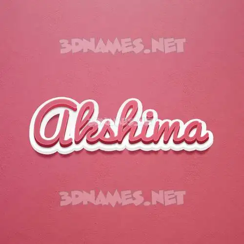 akshima in Red Scribble style - 3D name wallpaper