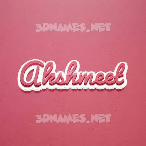 akshmeet in Red Scribble style - 3D name wallpaper
